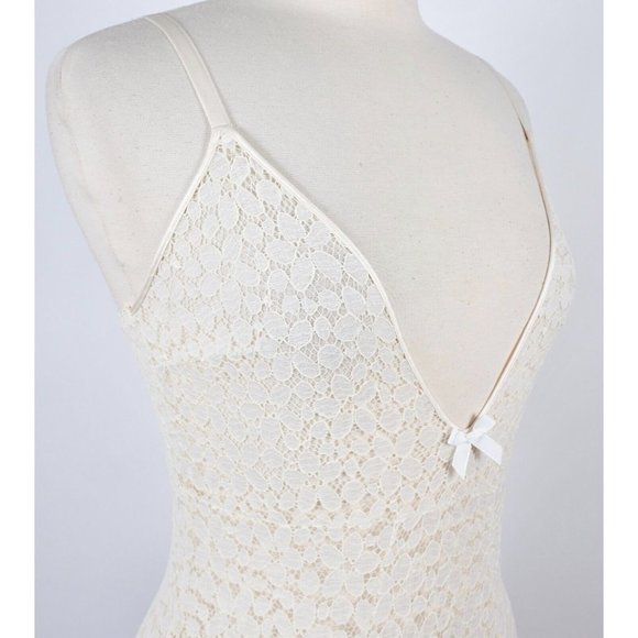 New Fleur du Mal sz L bodysuit off white ivory lace bow - Picture 6 of 12